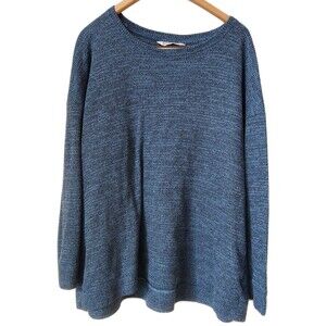Sonoma Women's Blue Crew Neck Long-Sleeve Pullover Sweater - Size 2X